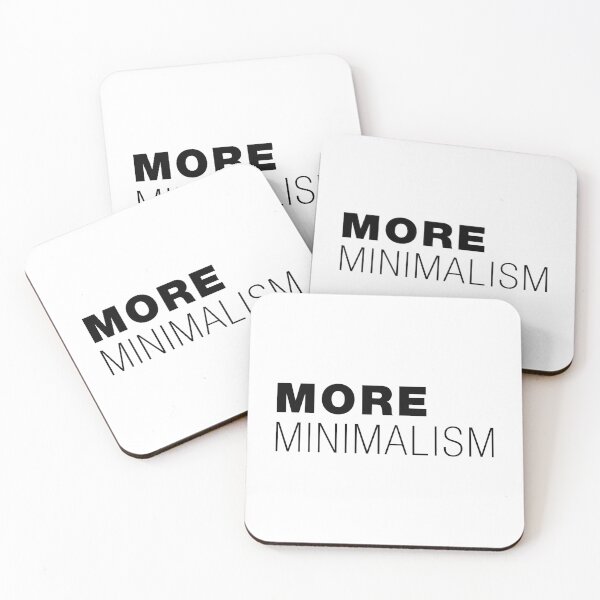 Item preview, More Minimalism – Typographic Art for Electronic Minds – Black Version designed and sold by parissiArt.