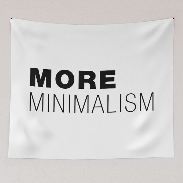 Item preview, More Minimalism – Typographic Art for Electronic Minds – Black Version designed and sold by parissiArt.
