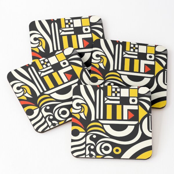 Item preview, "Bold Cubist Composition – Fernand Léger Inspired Art" designed and sold by TwoDotsStudio.