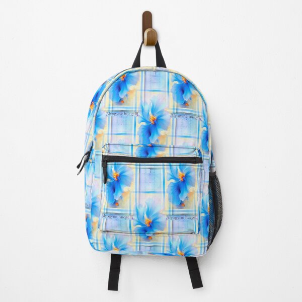 Item preview, Blue Hibiscus Reverie – Alyogyne Huegelii with Ladybug designed and sold by Sanctum Icons.