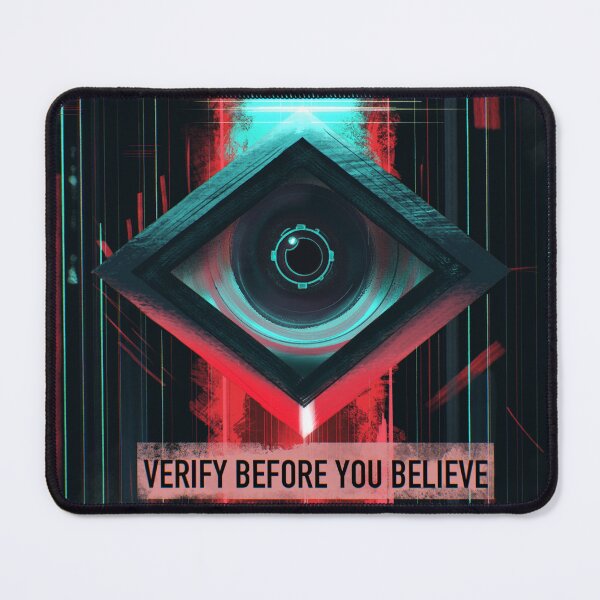 Item preview, Verify before you believe postcard  designed and sold by natalidesign.
