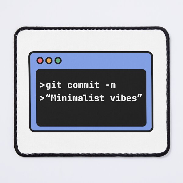 Item preview, Git Commit Minimalist Coding Aesthetic designed and sold by Code  Monkeys.