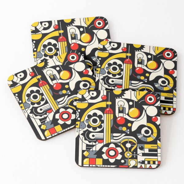 Item preview, "Bold Cubist Composition – Fernand Léger Inspired Art" designed and sold by TwoDotsStudio.