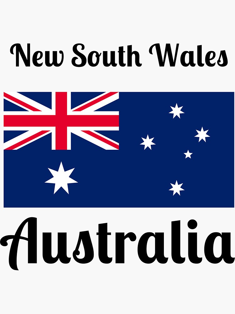 Thumbnail 3 of 3, Sticker, New South Wales Australia - Stylish Prints, designed and sold by Fleetwood1994.