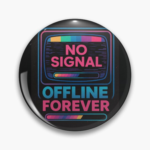 Item preview, Offline Forever – No Signal Vibes | Glitched Retro Tech Tee designed and sold by Laugh & Rewind .