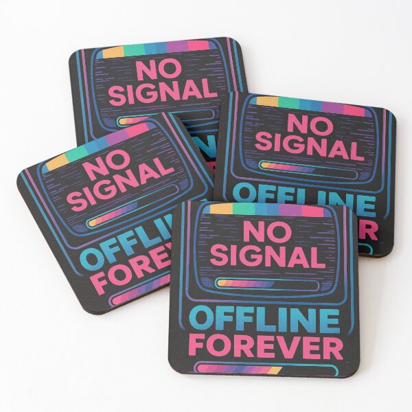 Item preview, Offline Forever – No Signal Vibes | Glitched Retro Tech Tee designed and sold by Laugh & Rewind .