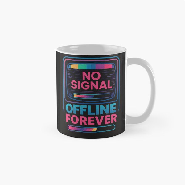 Item preview, Offline Forever – No Signal Vibes | Glitched Retro Tech Tee designed and sold by Laugh & Rewind .