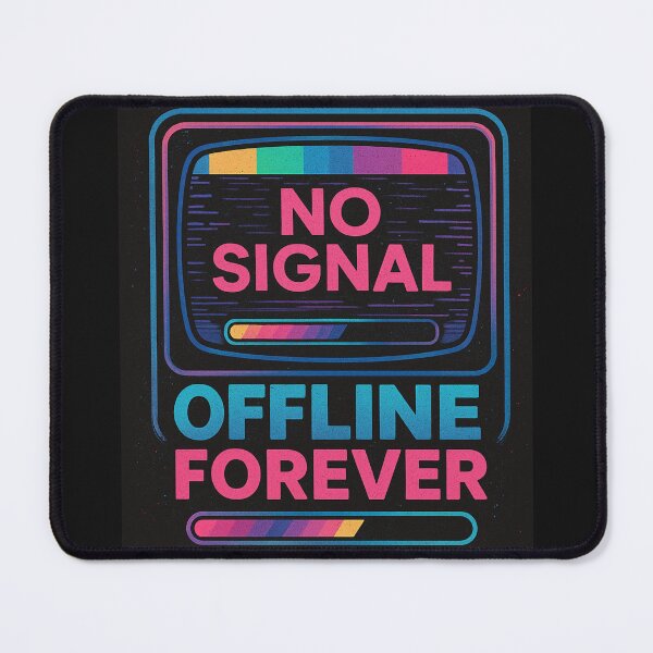 Item preview, Offline Forever – No Signal Vibes | Glitched Retro Tech Tee designed and sold by Laugh & Rewind .
