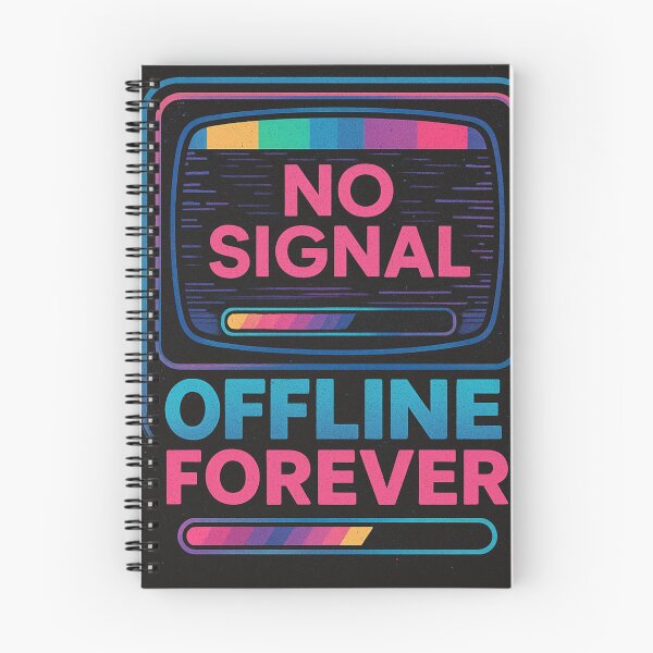 Item preview, Offline Forever – No Signal Vibes | Glitched Retro Tech Tee designed and sold by Laugh & Rewind .