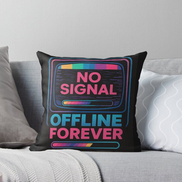 Item preview, Offline Forever – No Signal Vibes | Glitched Retro Tech Tee designed and sold by Laugh & Rewind .