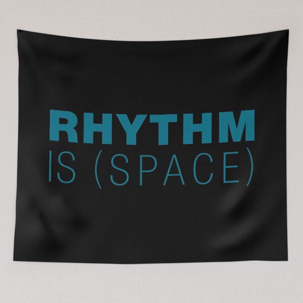 Item preview, Rhythm is Space – Typographic Art for Electronic Minds – Blue Version designed and sold by parissiArt.
