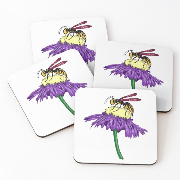 Item preview, Bee on a Bloom of Violets designed and sold by TheWitchCoven.