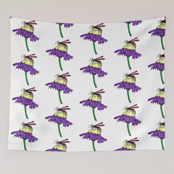 Item preview, Bee on a Bloom of Violets designed and sold by TheWitchCoven.