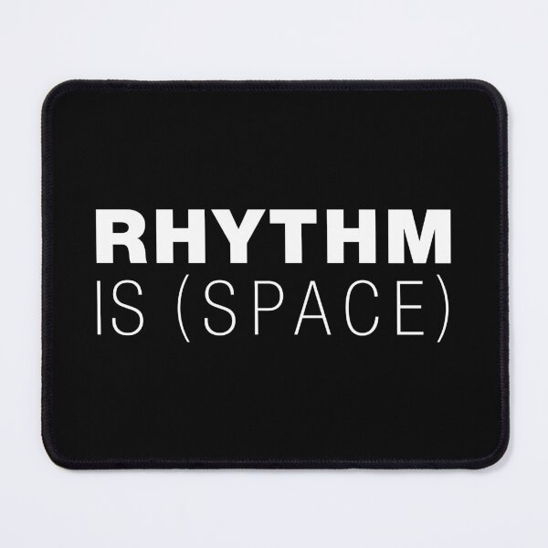 Item preview, Rhythm is Space – Typographic Art for Electronic Minds – White Version designed and sold by parissiArt.