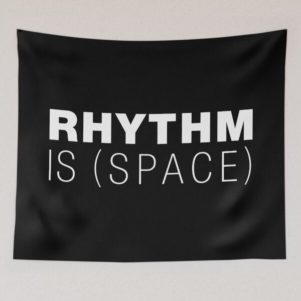 Item preview, Rhythm is Space – Typographic Art for Electronic Minds – White Version designed and sold by parissiArt.