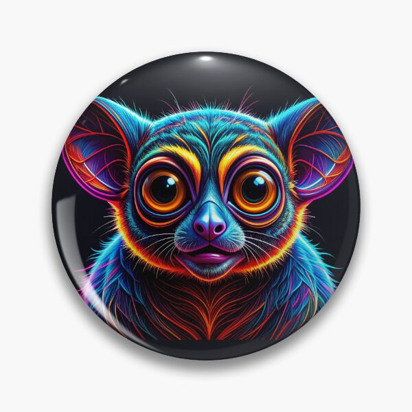 Item preview, Surprised Neon Tarsier Vibrant Colorful Abstract Animal Art designed and sold by Analog-attire.