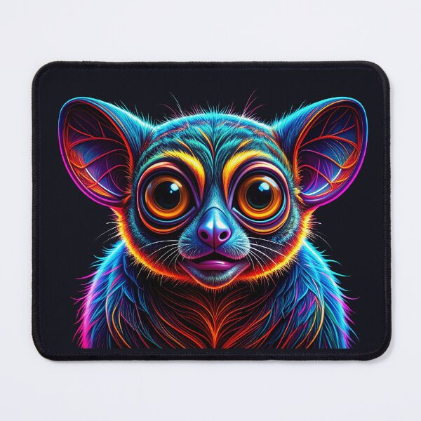 Item preview, Surprised Neon Tarsier Vibrant Colorful Abstract Animal Art designed and sold by Analog-attire.