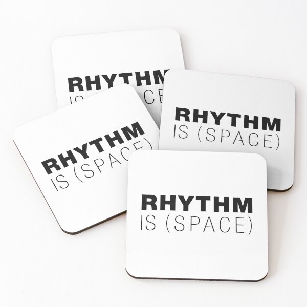 Item preview, Rhythm is Space – Typographic Art for Electronic Minds – Black Version designed and sold by parissiArt.