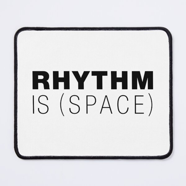 Item preview, Rhythm is Space – Typographic Art for Electronic Minds – Black Version designed and sold by parissiArt.