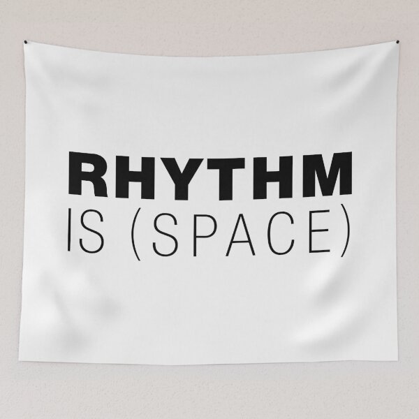 Item preview, Rhythm is Space – Typographic Art for Electronic Minds – Black Version designed and sold by parissiArt.