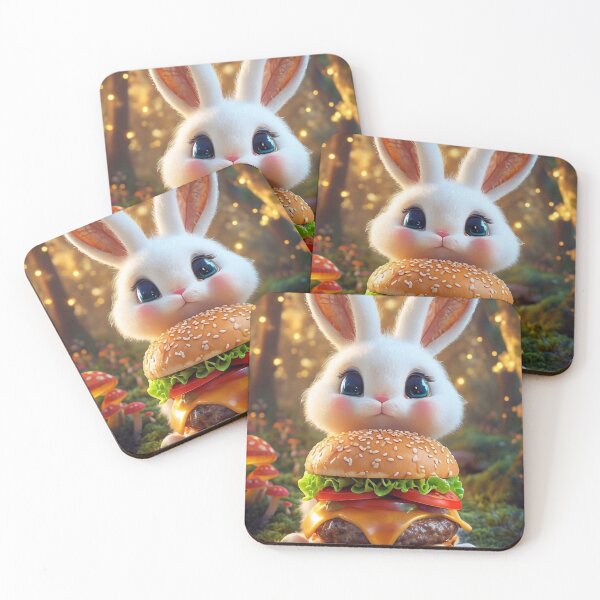 Item preview, Small Bunny and Big Hamburger designed and sold by M-Y-A-R-T-.