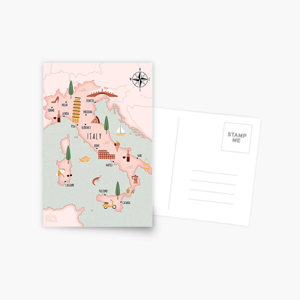 Item preview, Illustrated map of Italy designed and sold by ymkesinfogr.