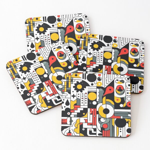 Item preview, "Bold Cubist Composition – Fernand Léger Inspired Art" designed and sold by TwoDotsStudio.