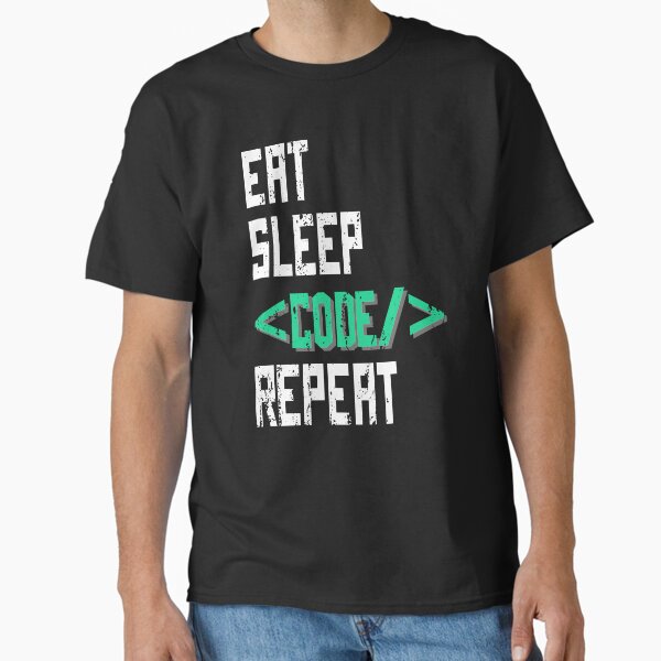 Item preview, Eat Sleep Code Repeat Funny Programmer designed and sold by SvgmagicArt.