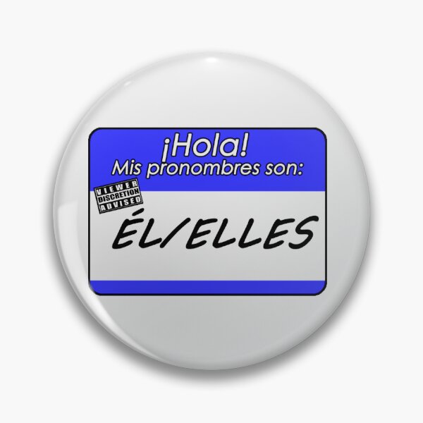Item preview, Hello! My pronouns are NB HE/THEY, alternate color BLUE. designed and sold by darin99x.