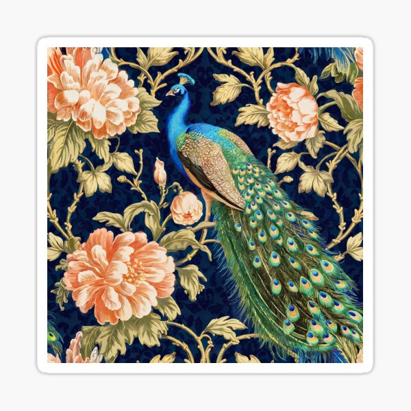 Item preview,  William Morris Inspired Peacock Painting designed and sold by Tamas Das.