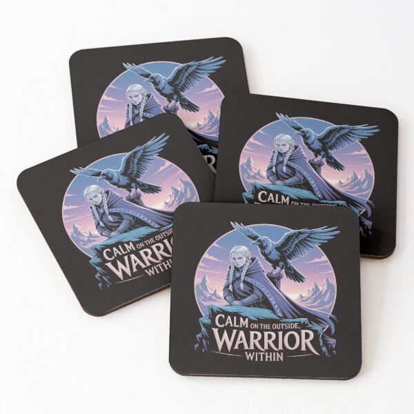 Item preview, Calm Outside, Warrior Within – Introvert Fantasy Warrior Art designed and sold by Slavicsoul.