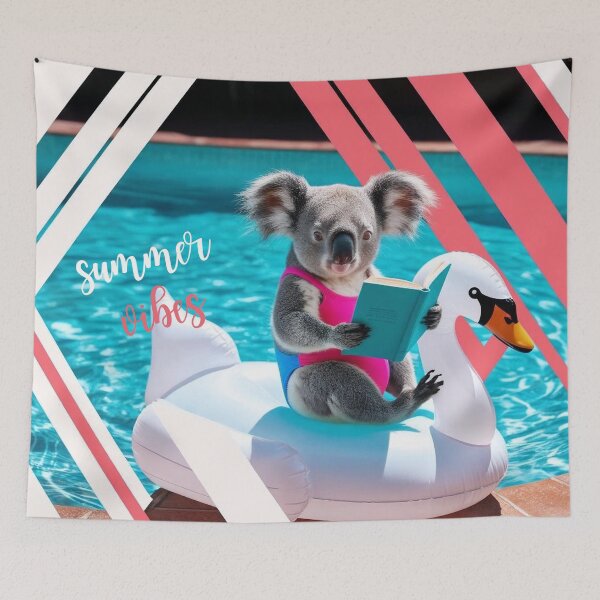 Item preview, Poolside Koala Reading a Book designed and sold by milena-d98.