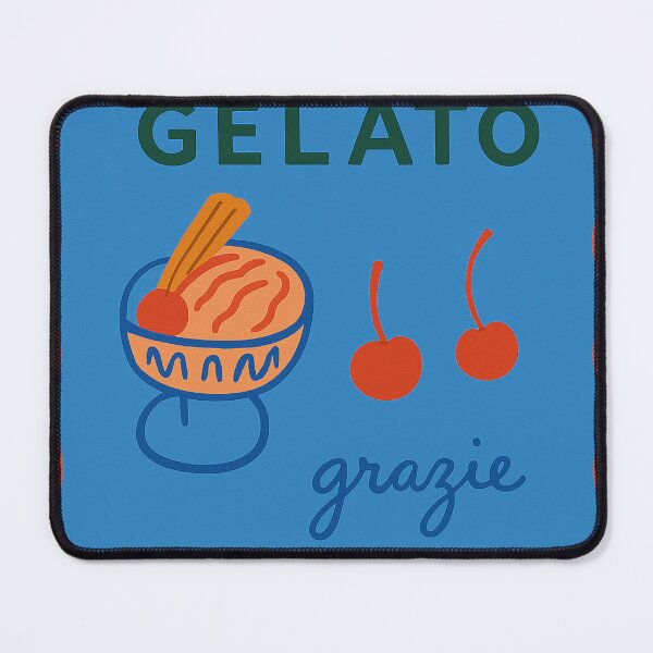 Item preview, Italian Gelato Art Print – Retro Cherries & Grazie Design designed and sold by weirdfishes123.