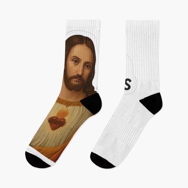 Item preview, Sacred Heart Jesus Pointing with “Bad Habits” Text designed and sold by Aryabek.