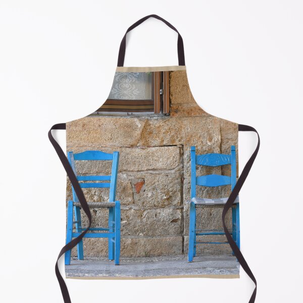 Item preview, Chania, Crete, two blue traditional greek chairs designed and sold by studio838.