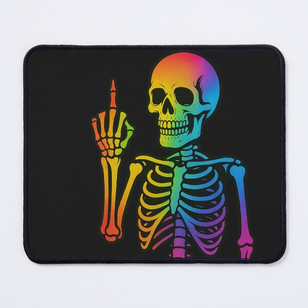 Item preview, Rainbow Skeleton Middle Finger – Bold Skull Art with Attitude – Sarcastic Statement Design designed and sold by VIBE CRAFT STUDIO.