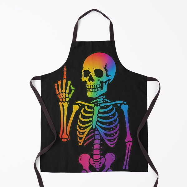 Item preview, Rainbow Skeleton Middle Finger – Bold Skull Art with Attitude – Sarcastic Statement Design designed and sold by VIBE CRAFT STUDIO.