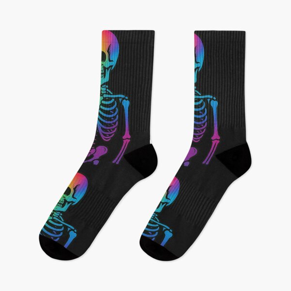 Item preview, Rainbow Skeleton Middle Finger – Bold Skull Art with Attitude – Sarcastic Statement Design designed and sold by VIBE CRAFT STUDIO.