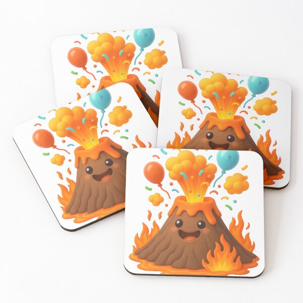 Item preview, Happy Volcano Eruption – Cute Funny 3D Cartoon Design designed and sold by WolfPixelRo.