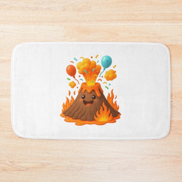 Item preview, Happy Volcano Eruption – Cute Funny 3D Cartoon Design designed and sold by WolfPixelRo.