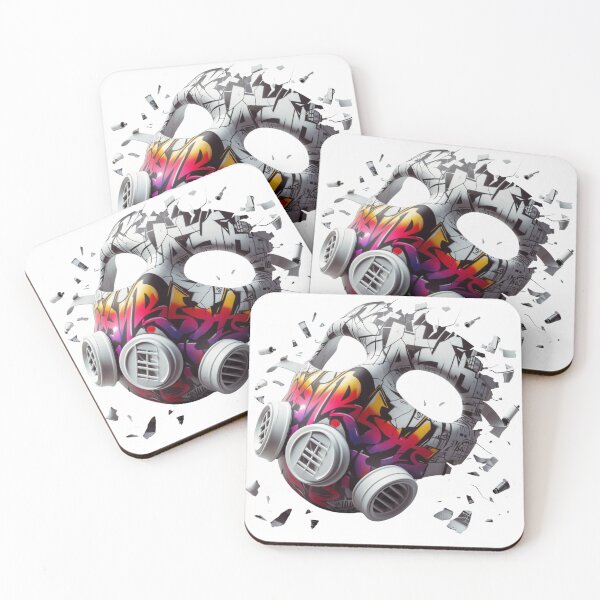 Item preview, Street art Broken Graffiti Spray Mask - Urban Street Art Aesthetic designed and sold by latelierdechris.