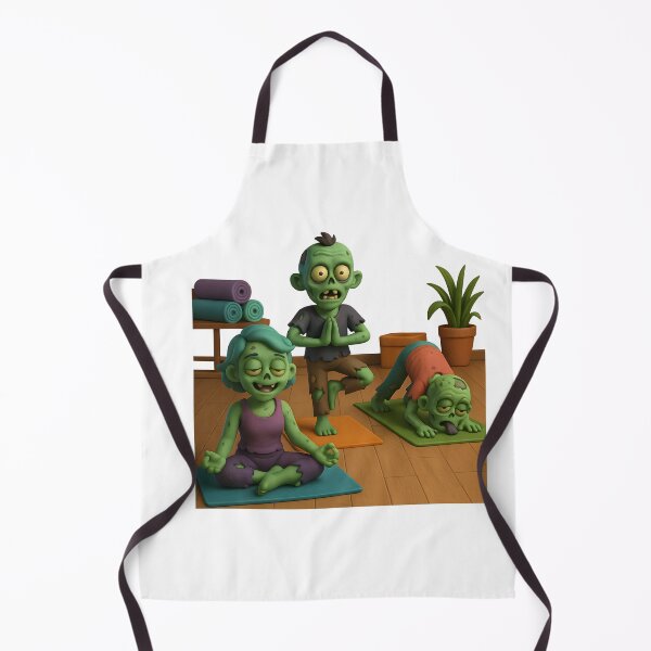 Item preview, Zombie Yoga Class – Funny 3D Cartoon Undead Workout designed and sold by WolfPixelRo.