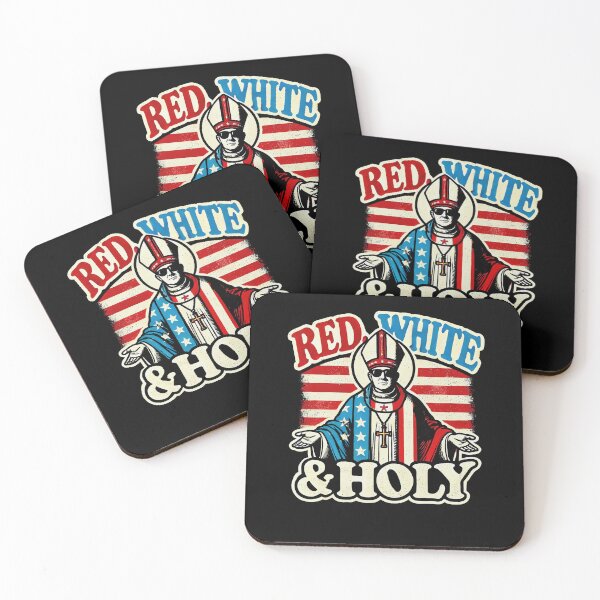 Item preview, Red White Holly Pope Leo XIV First American Pope designed and sold by Mimoun9.
