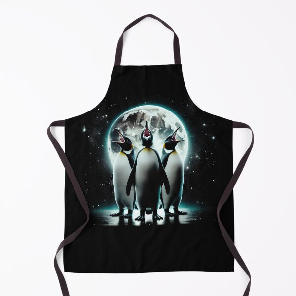 Item preview, Three Penguins Howling at Moon Like Three Wolves Funny designed and sold by Kimberley King Art King Art.