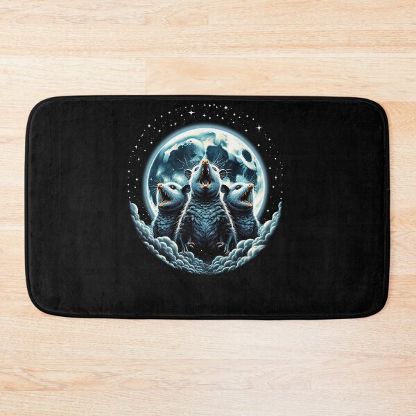 Item preview, Three Possums Howling at Moon Like Three Wolves Funny designed and sold by Kimberley King Art  King Art.