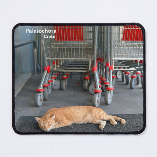 Item preview, Happy cat lying down on a hot day in Paleochora designed and sold by studio838.
