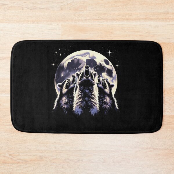 Item preview, Three Racoons Howling at Moon Like Three Wolves Funny 2 designed and sold by Kimberley King Art  King Art.
