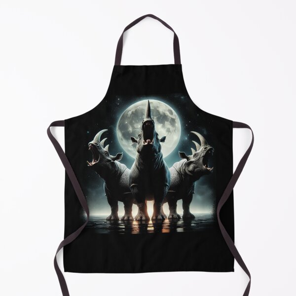 Item preview, Three Rhinos Howling at Moon Like Three Wolves Funny designed and sold by Kimberley King Art King Art.