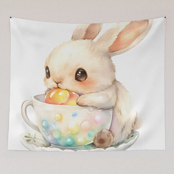 Item preview, Kawaii Bunny in Bubble Tea Cup designed and sold by pipopoupin.