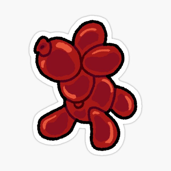 Item preview, Red balloon dog designed and sold by blackudoggu.